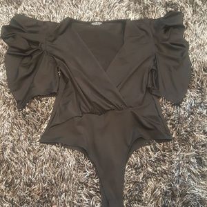 Black Dressy Bodysuit